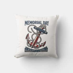 Memorial Day Anchor Remember Honor Vintage Shirt_1 Cushion