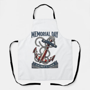 Memorial Day Anchor Remember Honour Vintage Shirt_ Apron