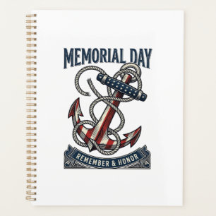 Memorial Day Anchor Remember Honour Vintage Shirt_ Planner