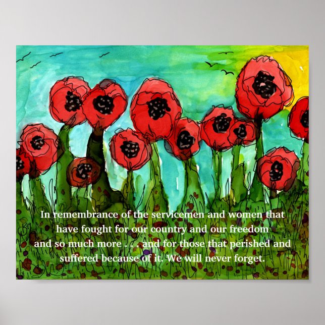 Memorial Day and Veteran's Day Poster  (Front)