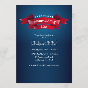 Memorial Day Banners Invitation