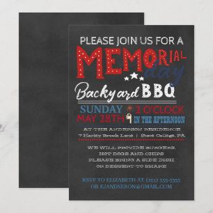 Memorial Day BBQ Invitation