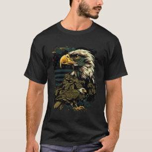 Memorial Day Camo Eagle American USA Flag 4th of J T-Shirt