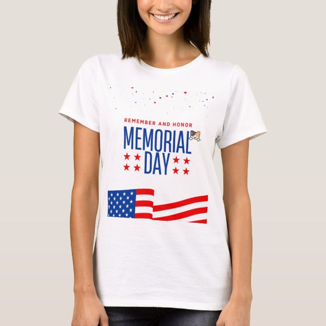 Memorial day & cat lovers T-Shirt (Front)