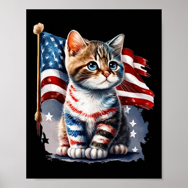 Memorial Day Cat  Poster (Front)