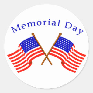 Memorial Day Classic Round Sticker