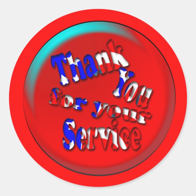 Memorial Day Classic Round Sticker (Front)