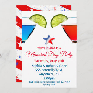 Memorial Day Cocktail Party Invitation
