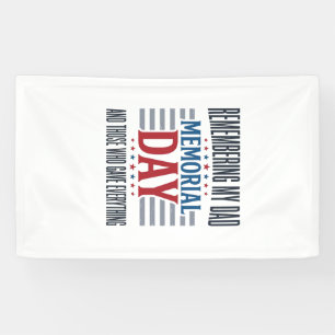 Memorial Day Dad Tribute Patriotic Banner