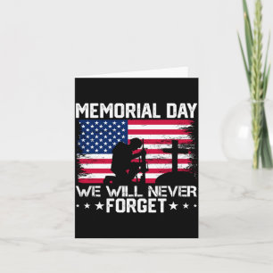 Memorial Day Design For Usa Military Men And Women Card