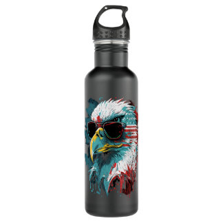 Memorial Day Eagle Wearing Sunglasses American USA 710 Ml Water Bottle