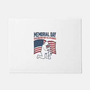 Memorial Day Fallen Heroes Patriotic Soldier Shirt Doormat