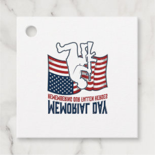 Memorial Day Fallen Heroes Patriotic Soldier Shirt Favour Tags