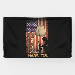 Memorial Day Flag Military Boots Dog 4th Of July Banner