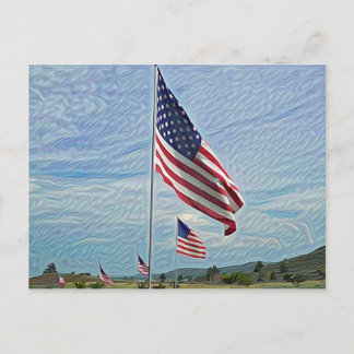 Memorial Day Flags Postcard