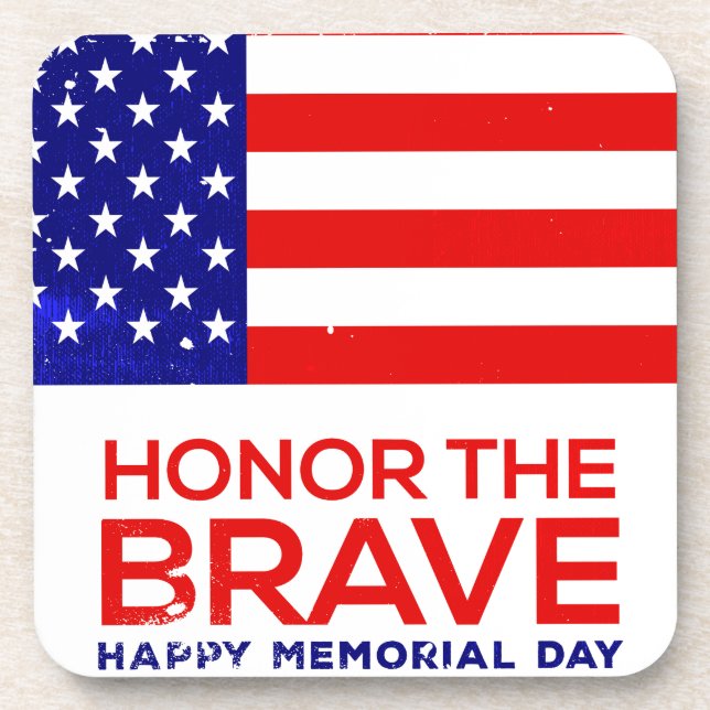 Memorial Day grunge Coaster (Front)