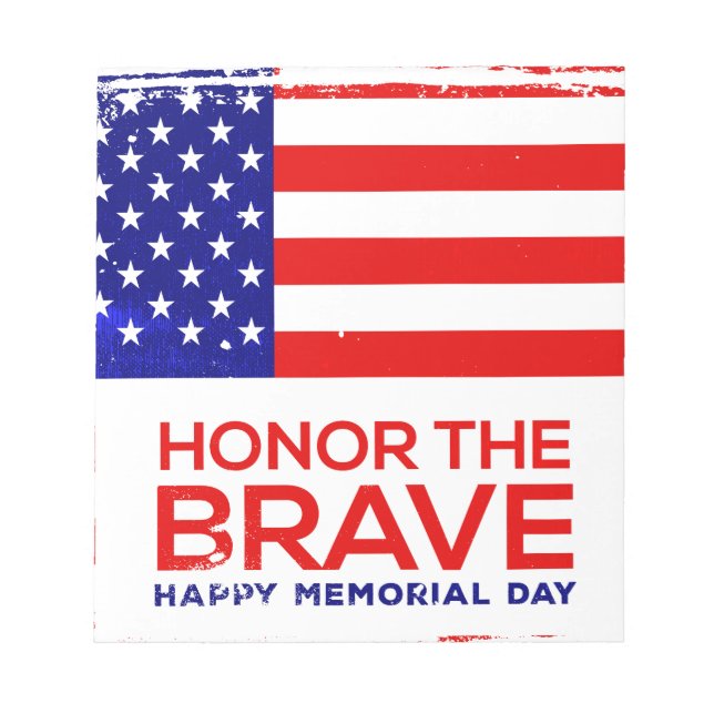 Memorial Day grunge Notepad (Front)