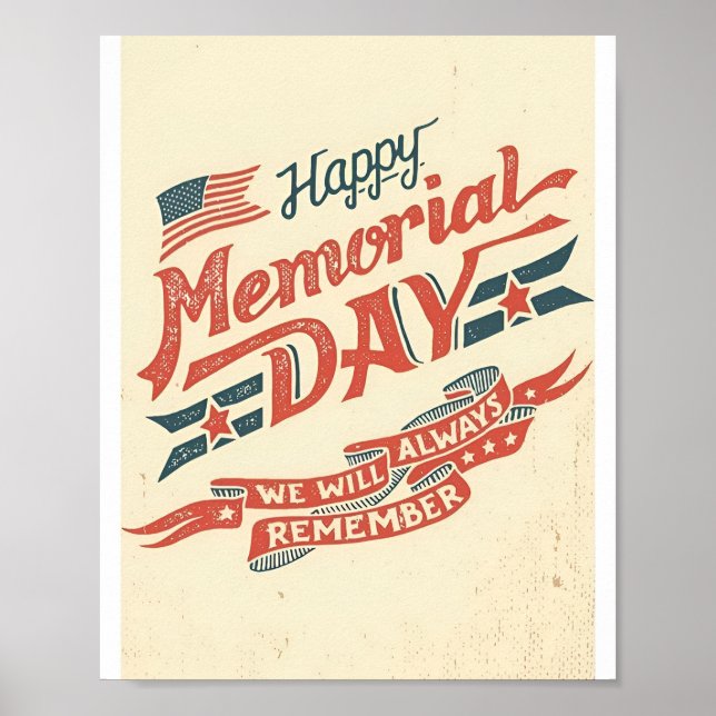 Memorial Day Happy Poster (Front)