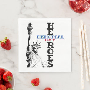 Memorial Day heroes  Napkin