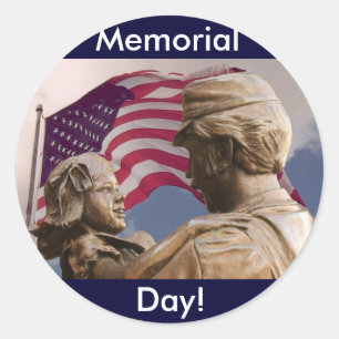 Memorial Day Homecoming Classic Round Sticker