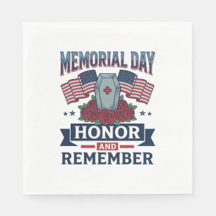 Memorial Day Honour and Remember Patriotic Shirt_1 Napkin