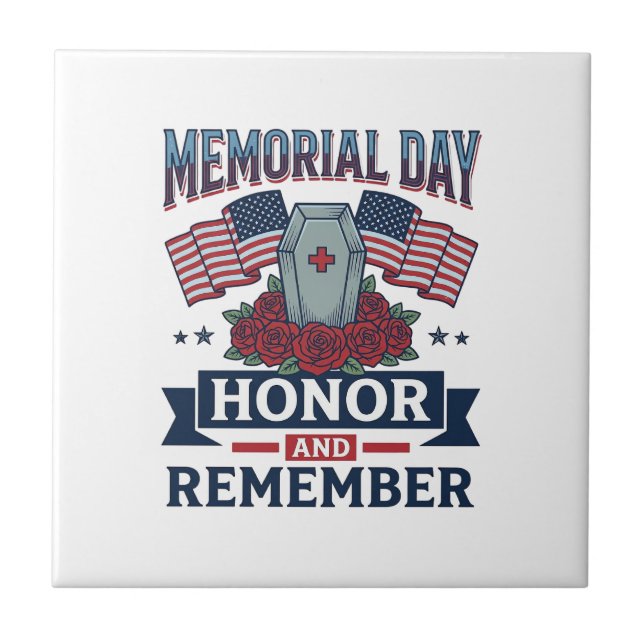 Memorial Day Honour and Remember Patriotic Shirt_1 Tile (Front)