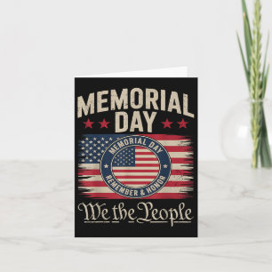 Memorial Day Honour And Remember Veterans Day 2025 Card