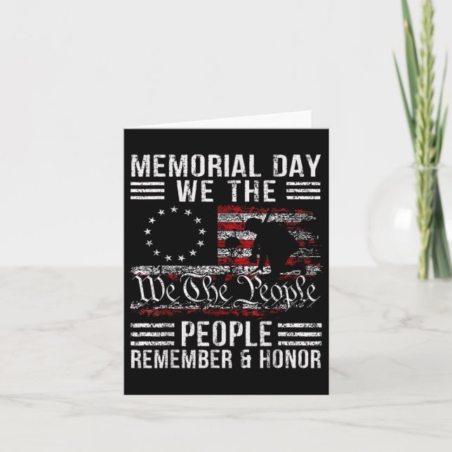 Memorial Day Honour And Remember Veterans Day 2025 Card (Front)