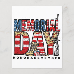Memorial Day Honour & Remember US Flag