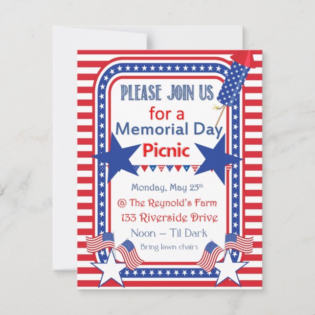 Memorial Day Invitation (Front)