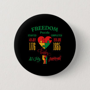 Memorial Day Juneteenth And 4th Of July 6 Cm Round Badge