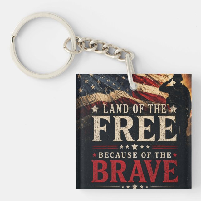 Memorial Day  Key Ring (Front)