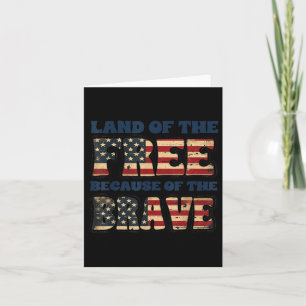 Memorial Day Land Of The Free Because Of Brave Us Card
