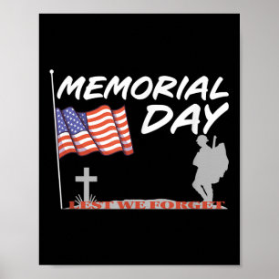 Memorial Day - Lest We Forget _ Patriotic Poster