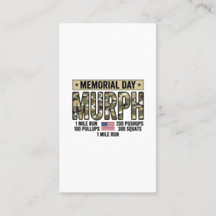 Memorial Day Murph Workout Vintage Vector Shirt_1 Business Card