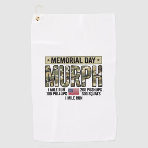 Memorial Day Murph Workout Vintage Vector Shirt_1 Golf Towel