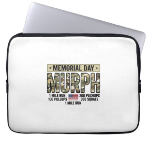 Memorial Day Murph Workout Vintage Vector Shirt_1 Laptop Sleeve