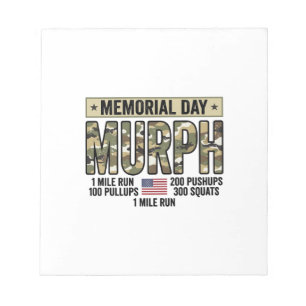 Memorial Day Murph Workout Vintage Vector Shirt_1 Notepad