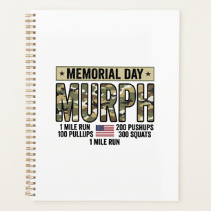 Memorial Day Murph Workout Vintage Vector Shirt_1 Planner