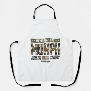 Memorial Day Murph Workout Vintage Vector Shirt (2 Apron