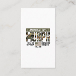 Memorial Day Murph Workout Vintage Vector Shirt (2 Business Card
