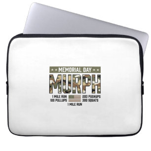 Memorial Day Murph Workout Vintage Vector Shirt (2 Laptop Sleeve