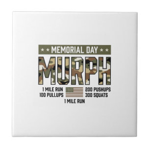 Memorial Day Murph Workout Vintage Vector Shirt (2 Tile