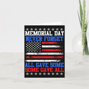 Memorial day never forget usa world trade centre a card