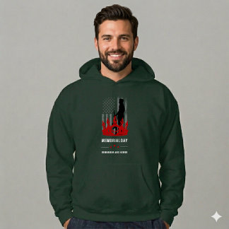Memorial Day Remember and Honour Patriotic USA 250 Hoodie