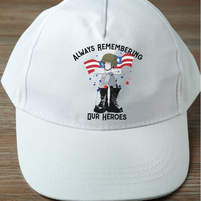 Memorial Day, Remember and Honour  Trucker Hat (Creator Uploaded)