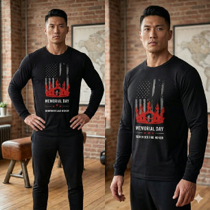 Memorial Day Remember and Honour US Flag Patriotic T-Shirt