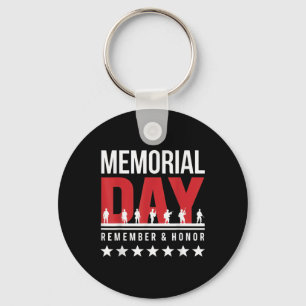 Memorial Day Remember Honour Fallen Soldiers Tribu Key Ring