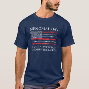 Memorial Day Remember The Fallen USA Flag T-Shirt