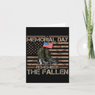 Memorial day remember the fallen veteran military card